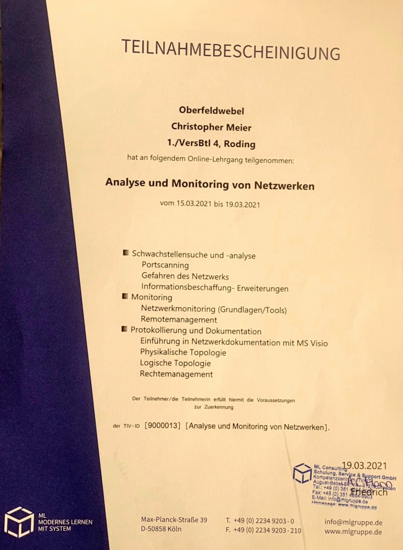 ML Analyse und Monitoring ML Analyse und Monitoring